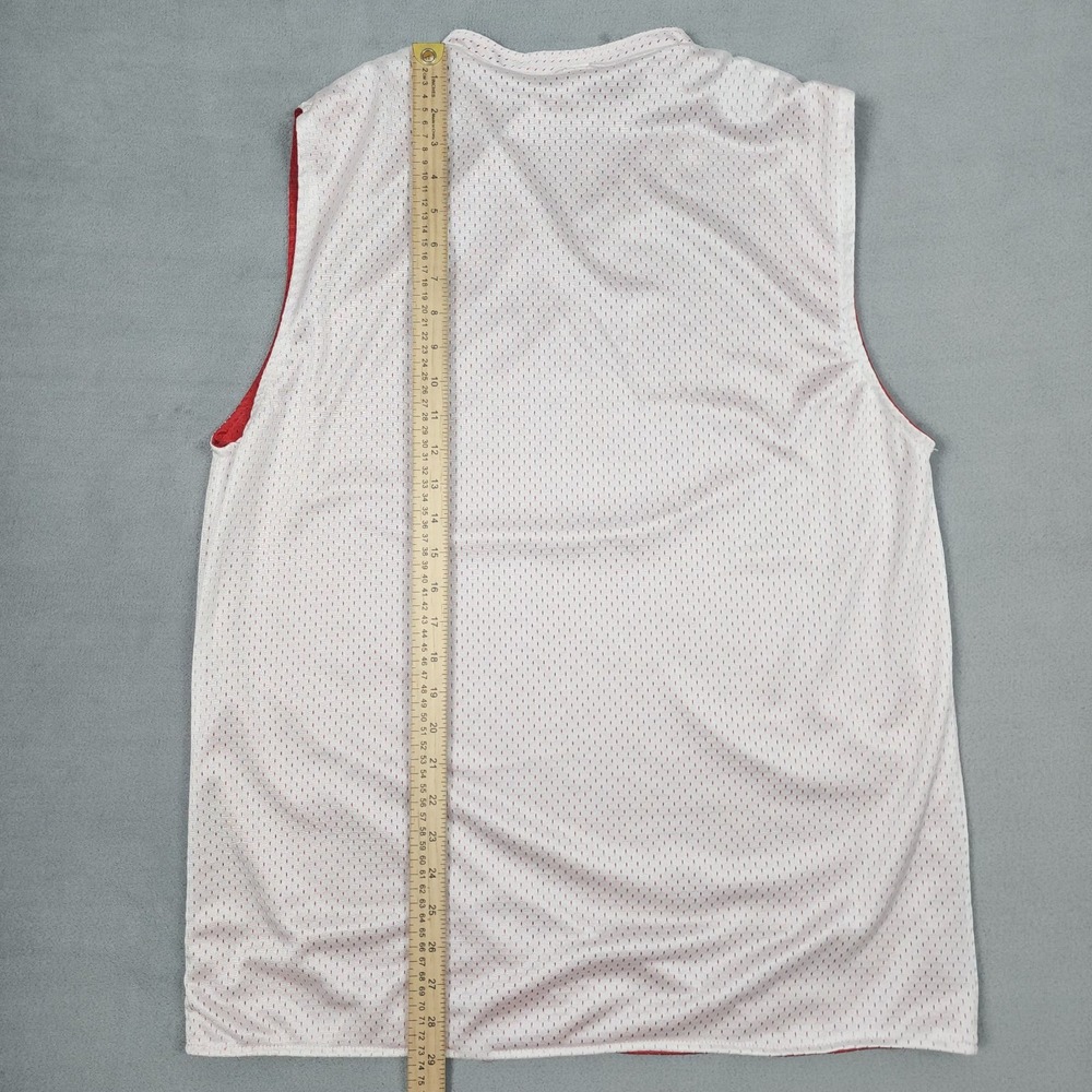 Vintage Chicago Bulls Reversible Jersey Mens L Red White NBA Basketball Mesh - Picture 3 of 9